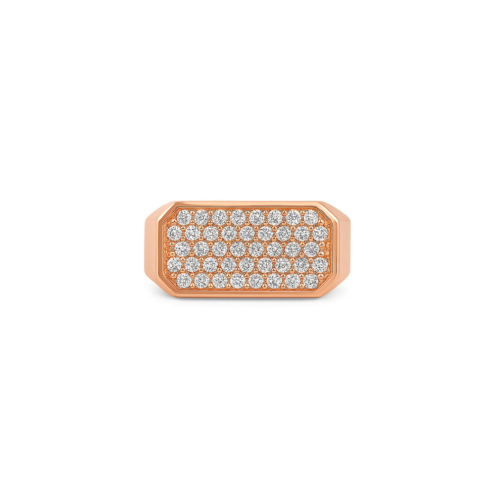 Natural Diamond Men’s Ring in 18K Rose Gold | Flashy Jewellery