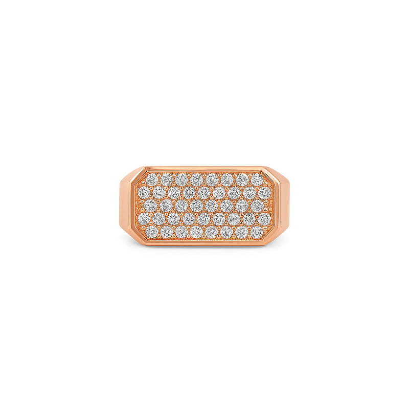 Natural Diamond Men’s Ring in 18K Rose Gold | Flashy Jewellery