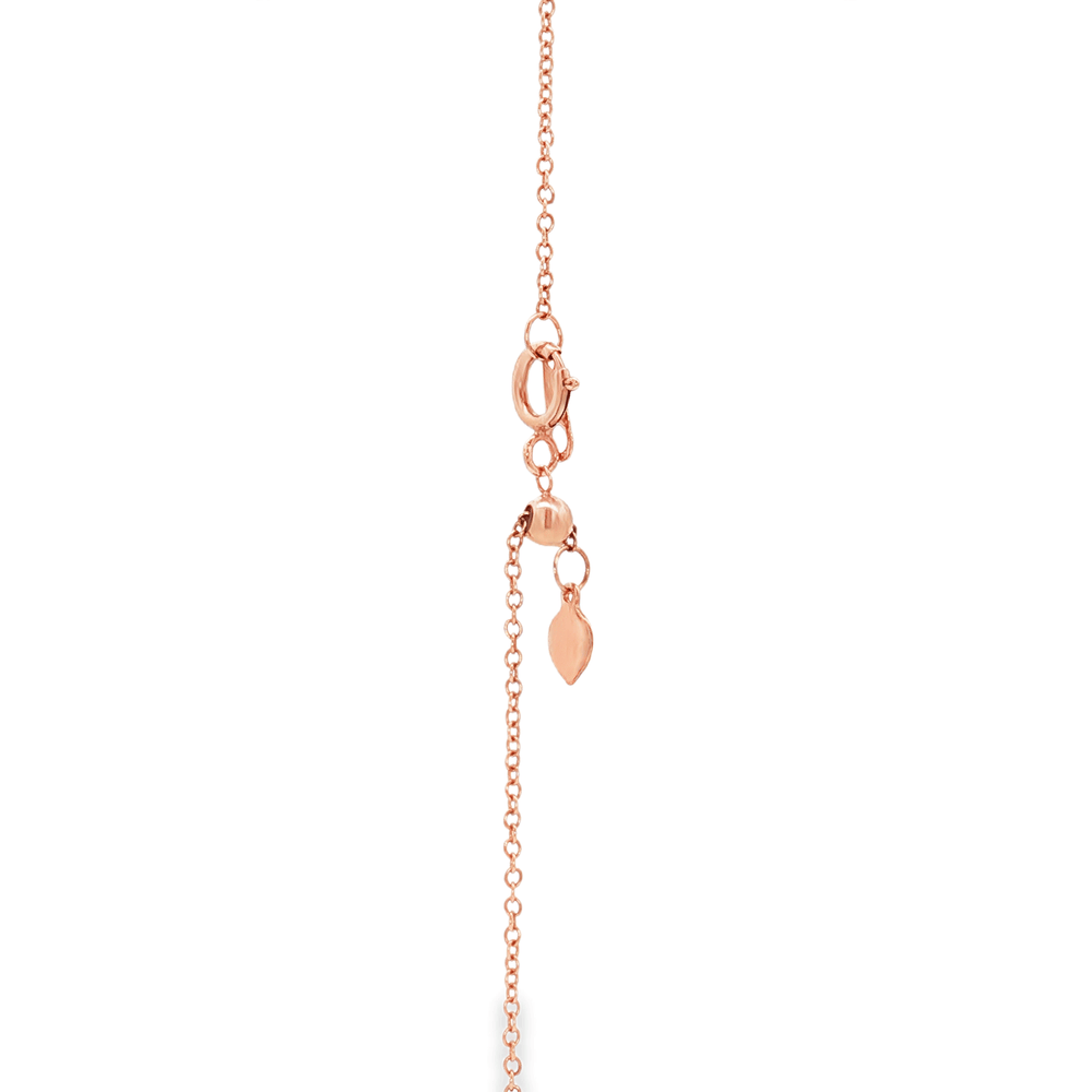 Natural Diamond Sapphire Rose Gold Pendant | Flashy Jewellery