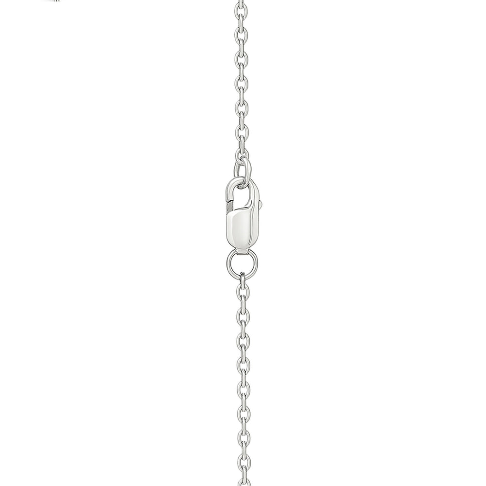 Natural Diamond Necklace Pendant in 18K White Gold