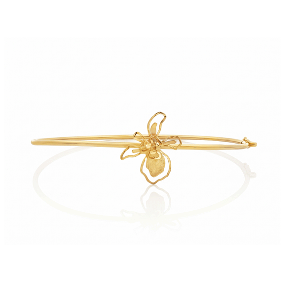 Petal Crest 18K Gold Bangle | Flashy Jewellery Dubai