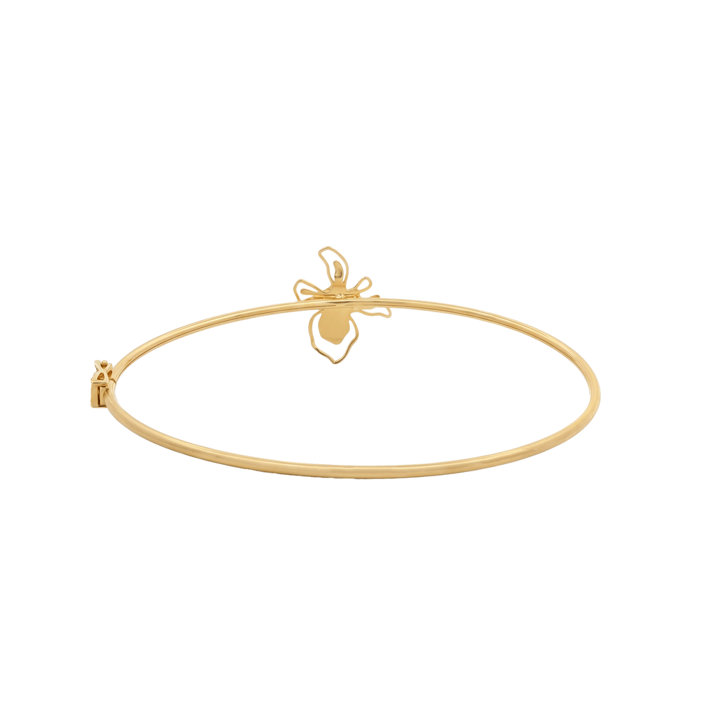 Petal Crest 18K Gold Bangle | Flashy Jewellery Dubai