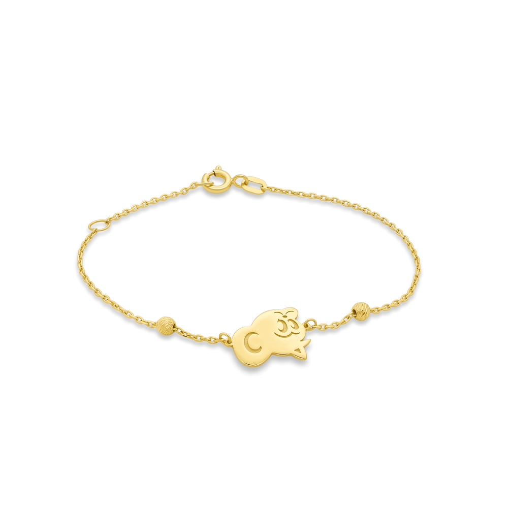 Kid's Gold Jewellery Little Hamsa Blessing Bracelet