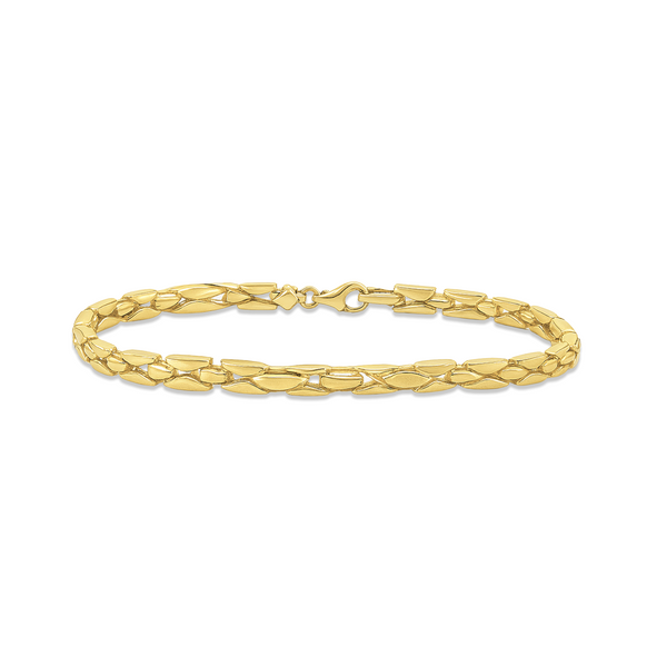 18K Gold High-Polish Bracelet – Elegant Luxury Design