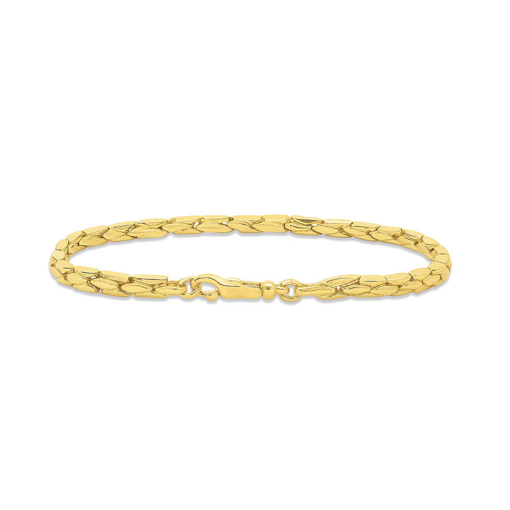 18K Gold High-Polish Bracelet – Elegant Luxury Design
