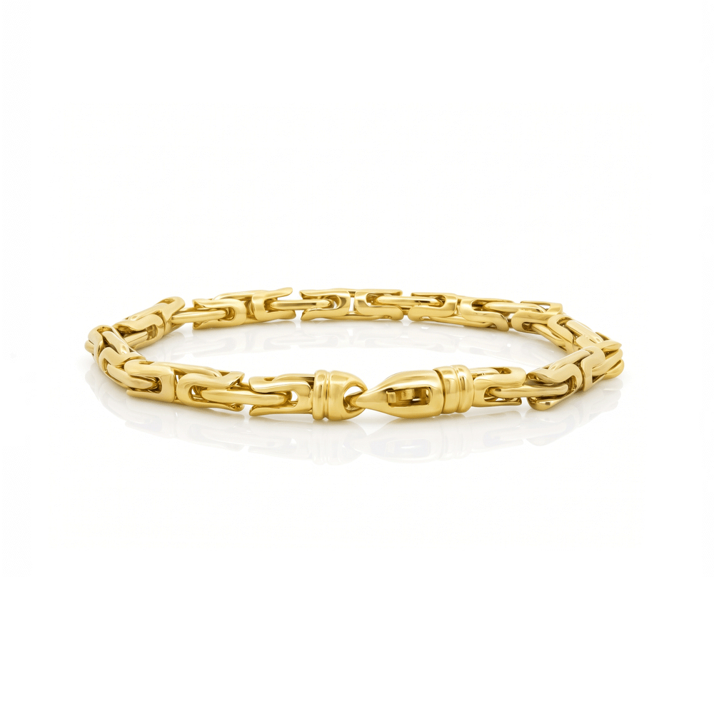 18K Gold RectaLink Gold Chain Bracelet – 25.16g