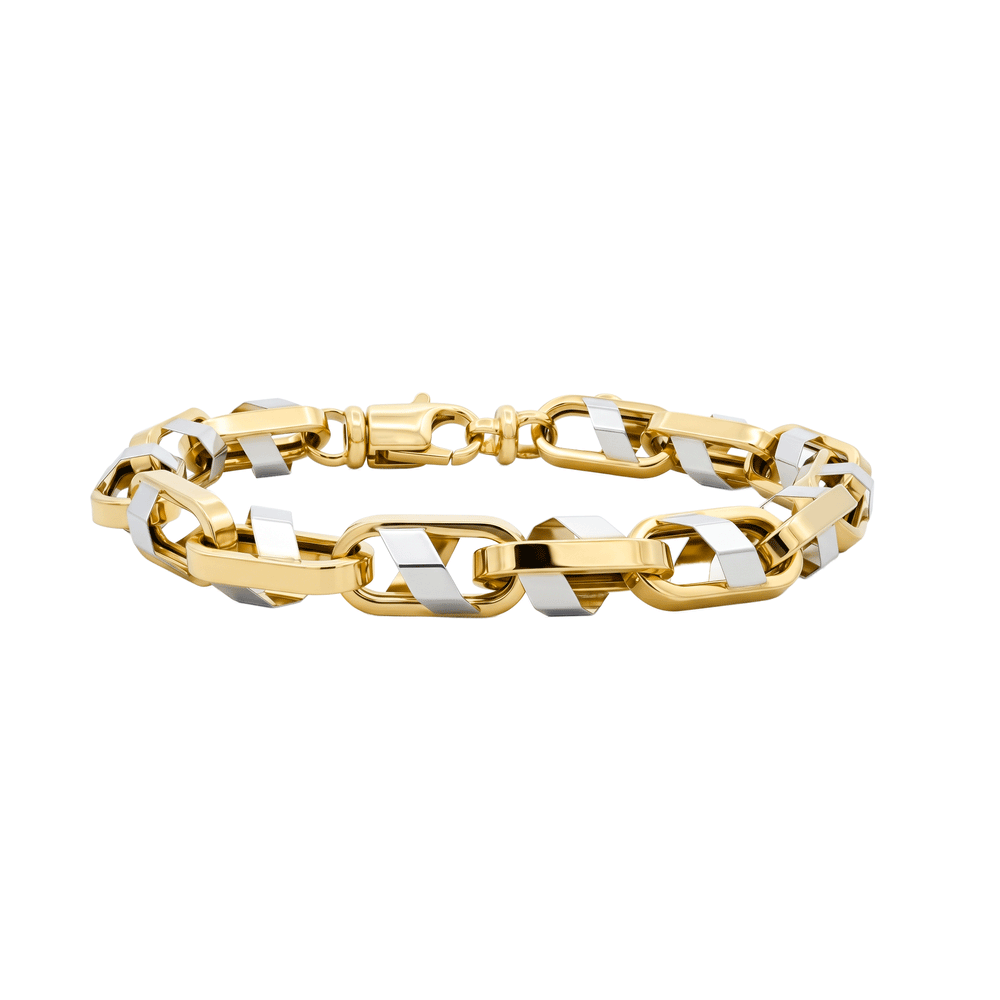 18K Gold Dual Axis Link Bracelet – 17.55g