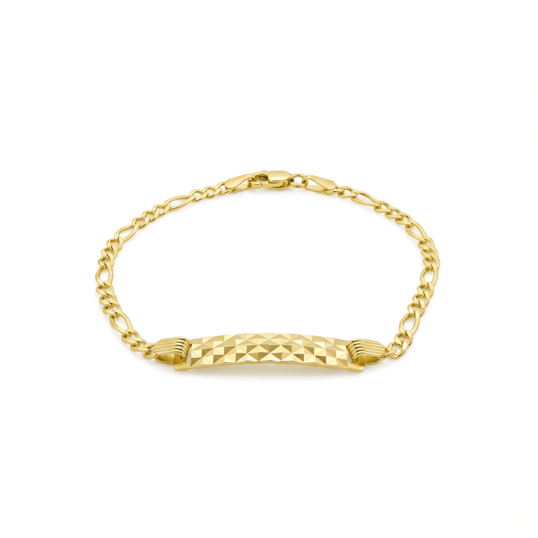 Gold Jewellery Sparkle Plate Kids Bracelet