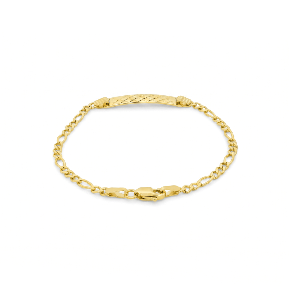 Gold Jewellery Sparkle Plate Kids Bracelet