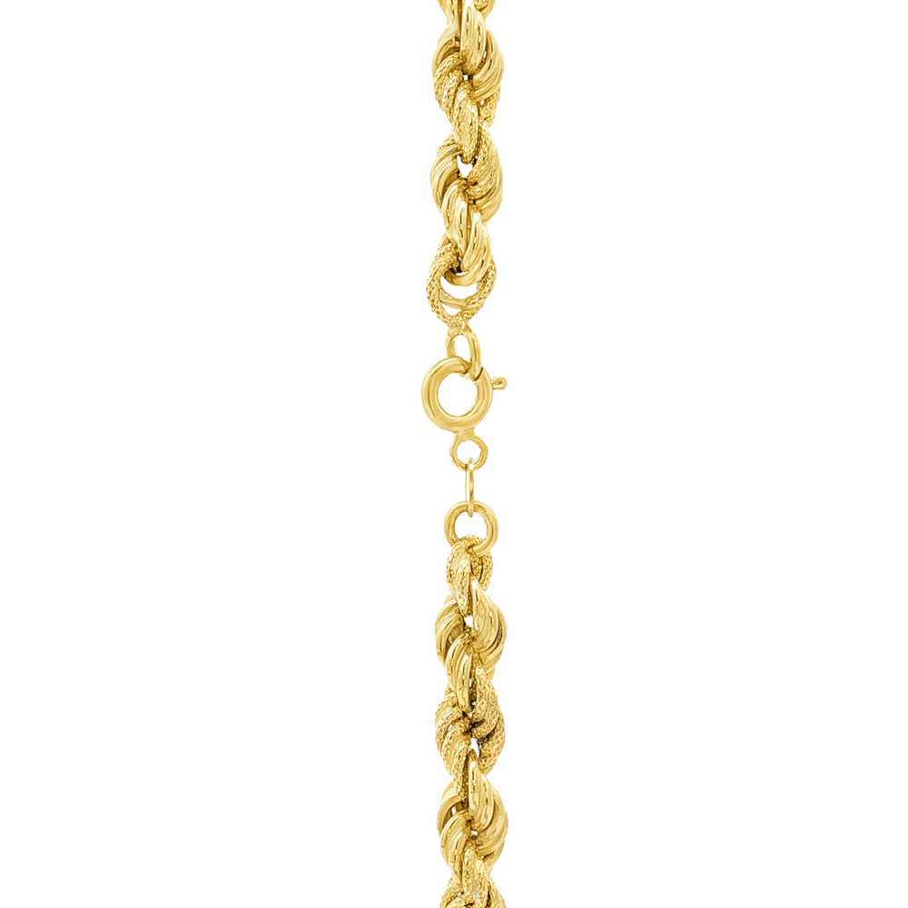 18k Hollow Gold Rope Chain Necklace – Luxury Dubai Jewellery