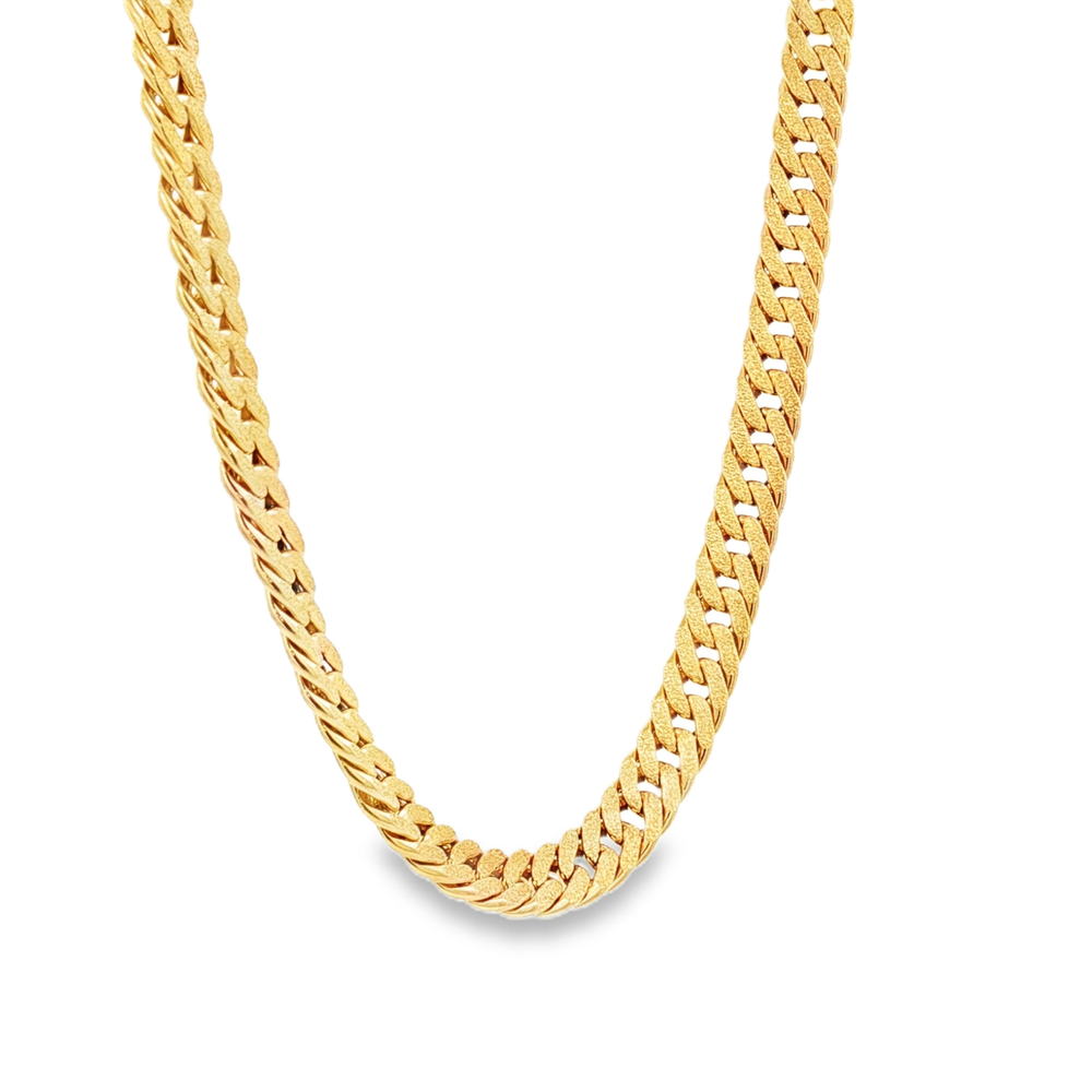 18k Gold Cubain Chain – Luxury Dubai Jewellery