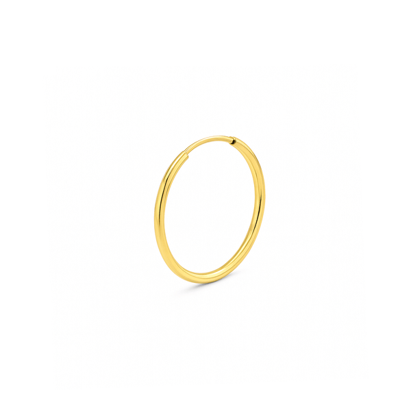 18K Gold Women’s Hoop Earrings – Classic High-Polish Finish hover