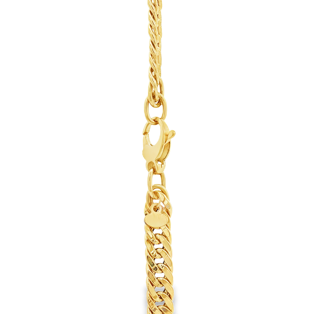 18k Gold Cubain Chain – Luxury Dubai Jewellery