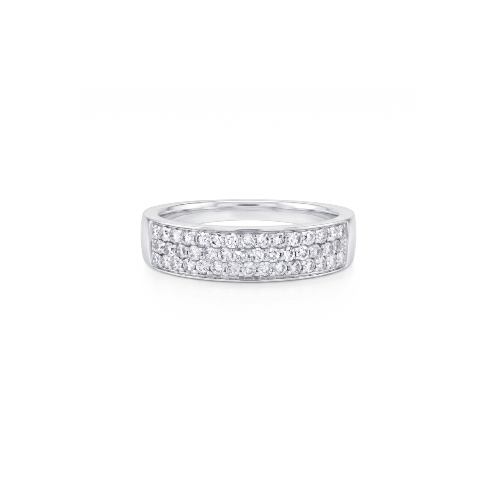 Eterna Pavé Diamond Ring in 18K Gold