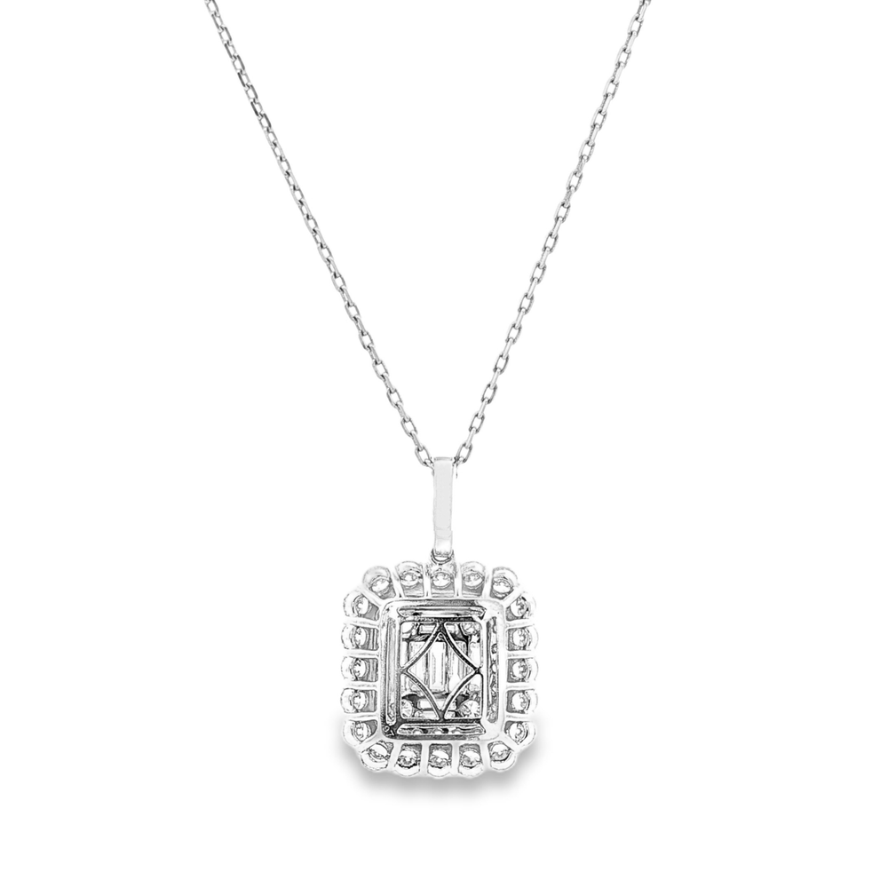 18K Gold Natural Diamond Pendant Necklace | Flashy Jewellery