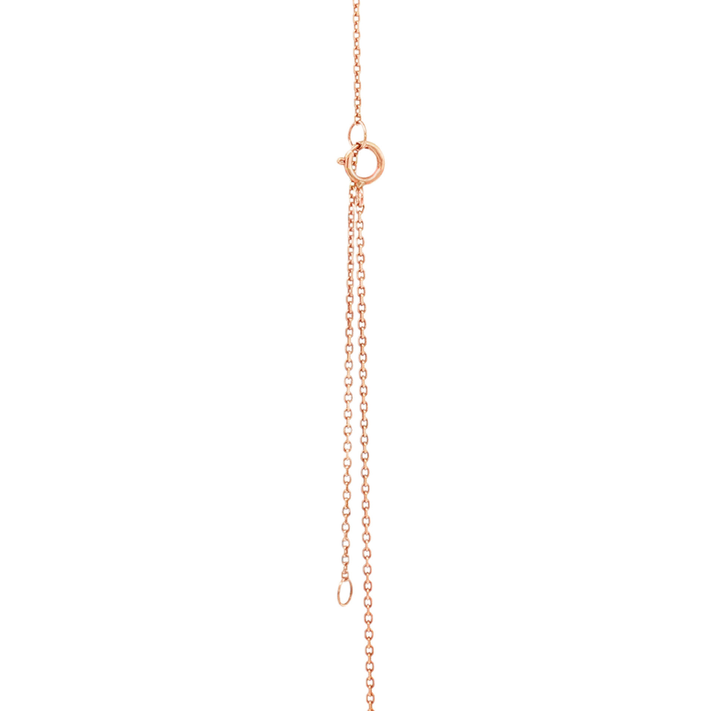 18K Rose Gold Diamond Circle Pendant Necklace | Flashy Jewellery