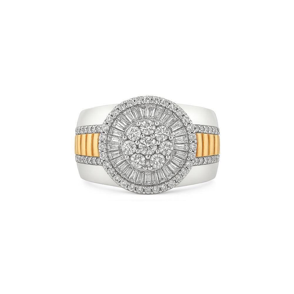 Natural Diamond Men’s Ring 18K White Gold Dubai