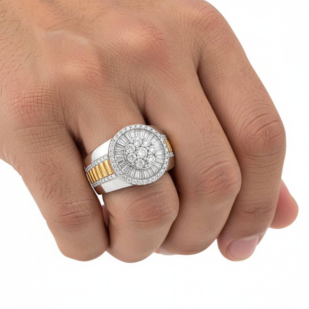 Natural Diamond Men’s Ring 18K White Gold Dubai