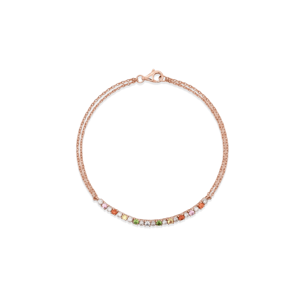 Natural Diamond Rainbow Radiance Stone Bracelet