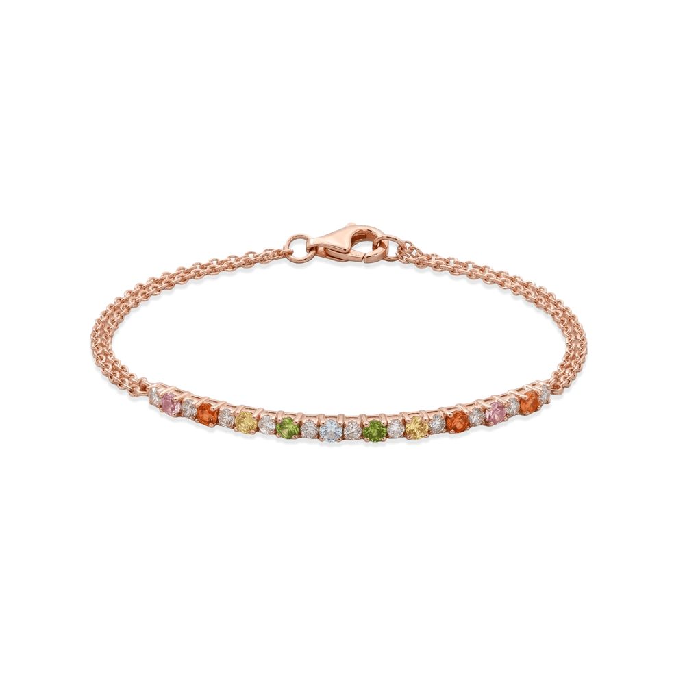 Natural Diamond Rainbow Radiance Stone Bracelet