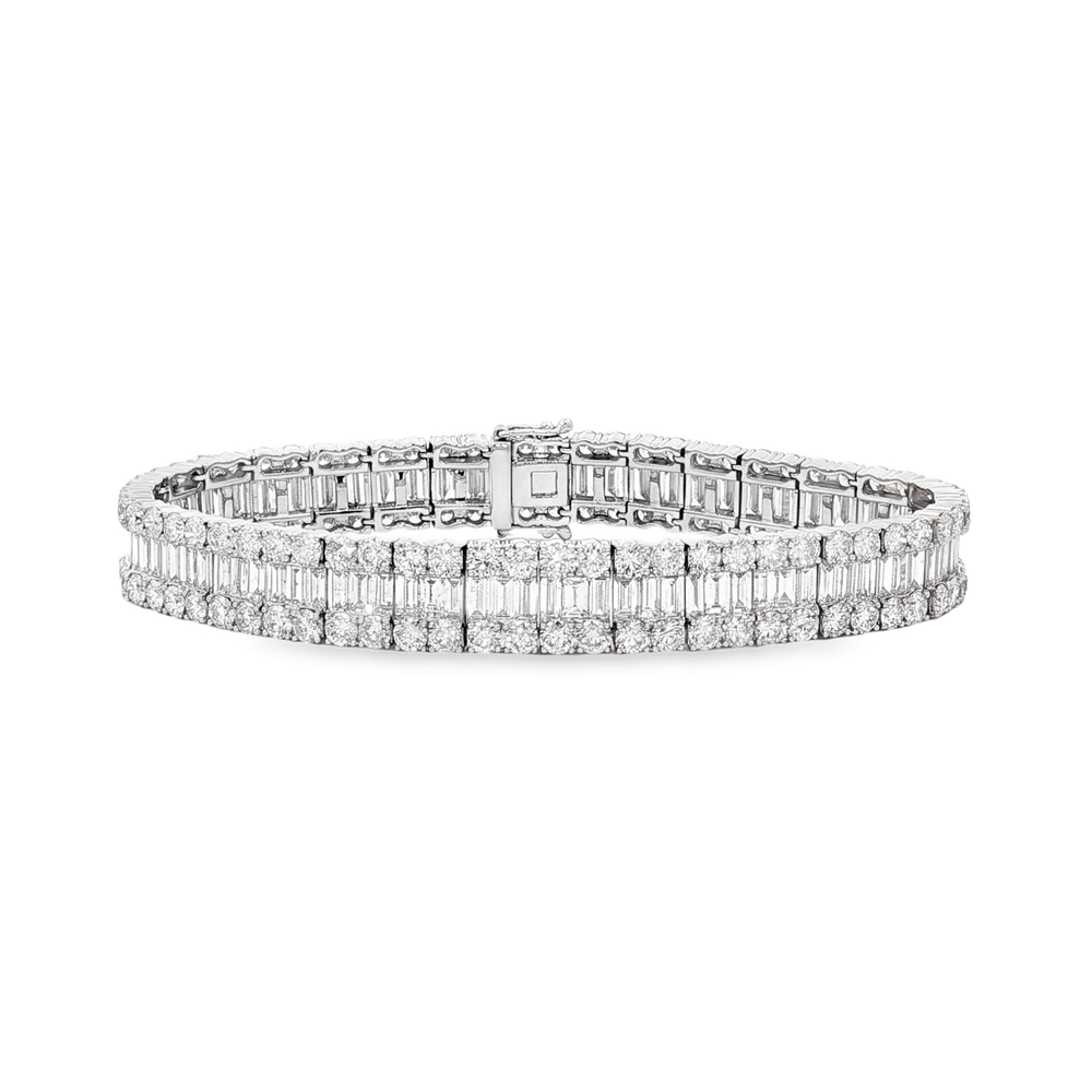 18K White Gold Diamond Tennis Bracelet | Flashy Jewellery