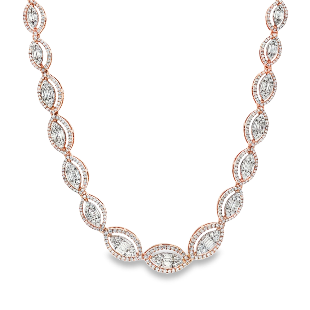 Luxury Diamond Marquise Necklace in Gold | Flashy Jewellery