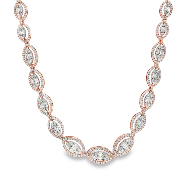 Luxury Diamond Marquise Necklace in Gold | Flashy Jewellery