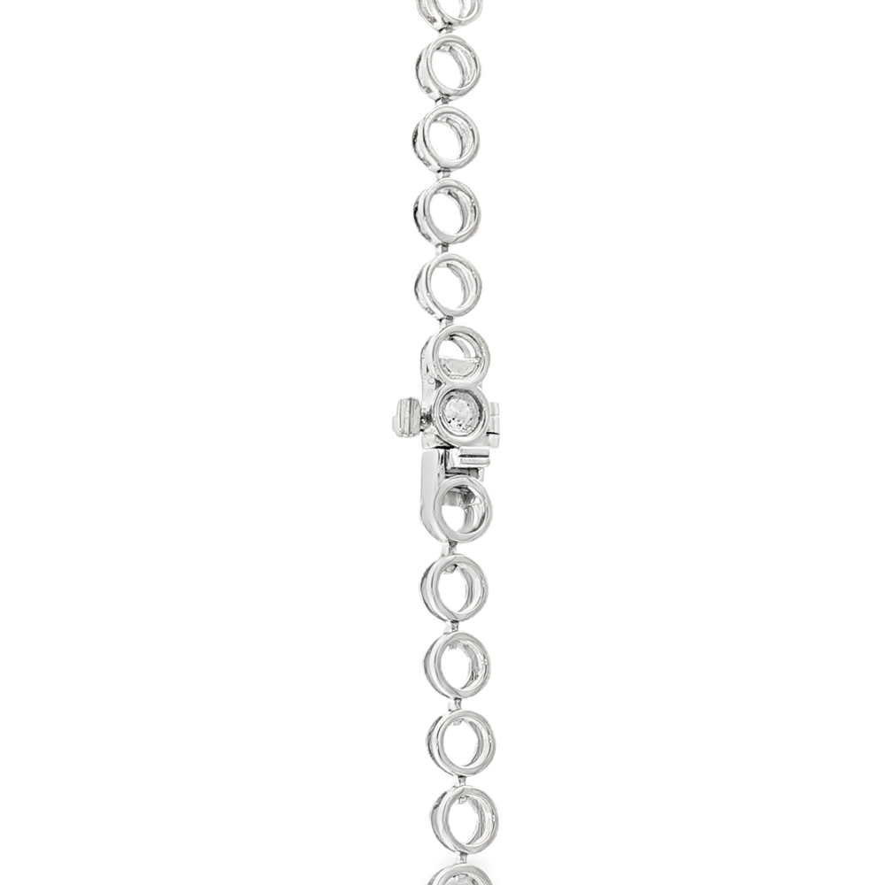 18K White Gold Necklace with Natural Diamonds – Flashy Jewellery