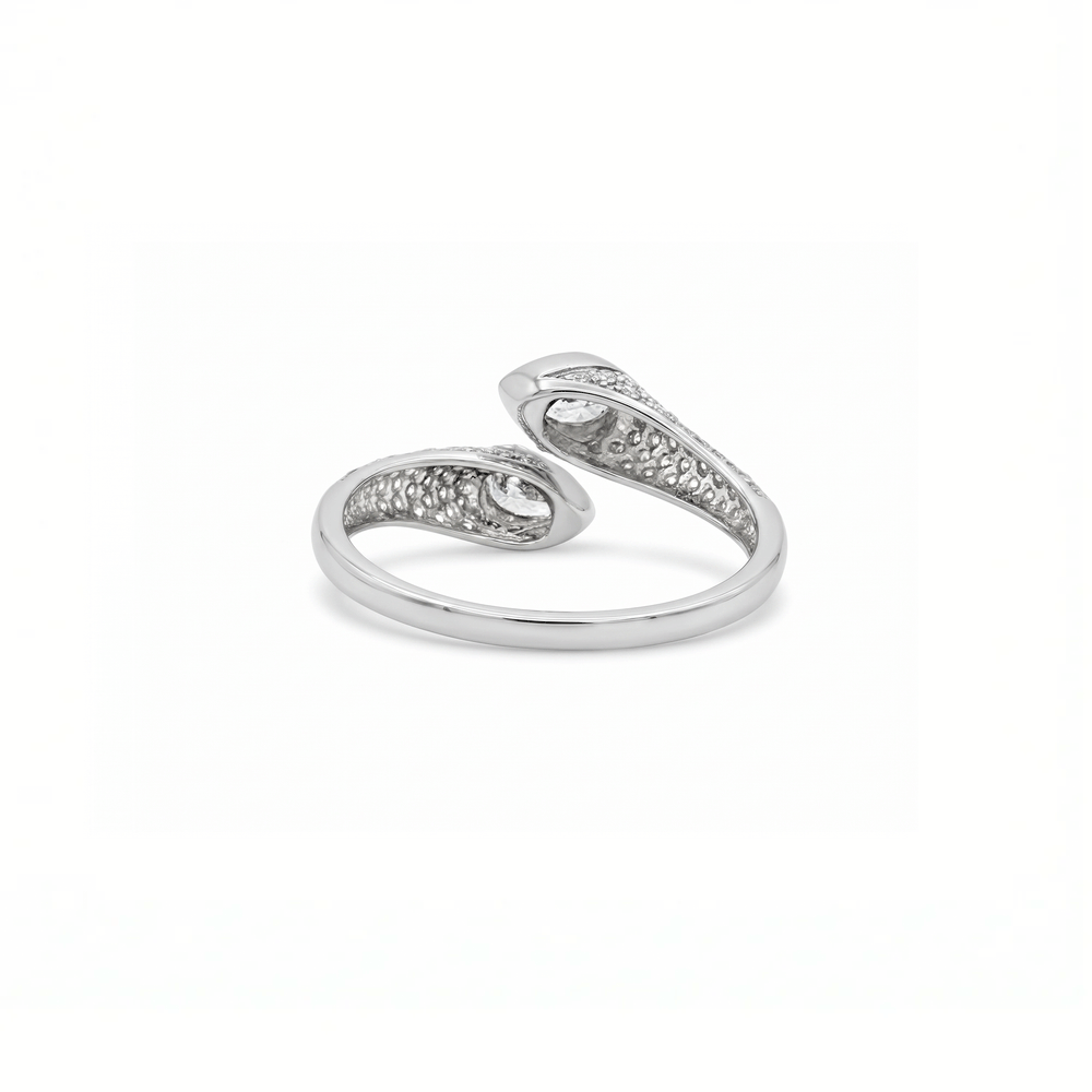 Seraphina Twin Pear Natural Diamond Statement Ring in 18K Gold