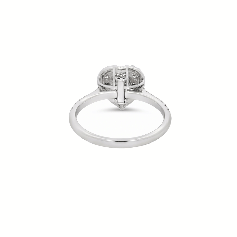 2-in-1 Ring & Pendant Heart Design in 18K Gold with Natural Diamonds