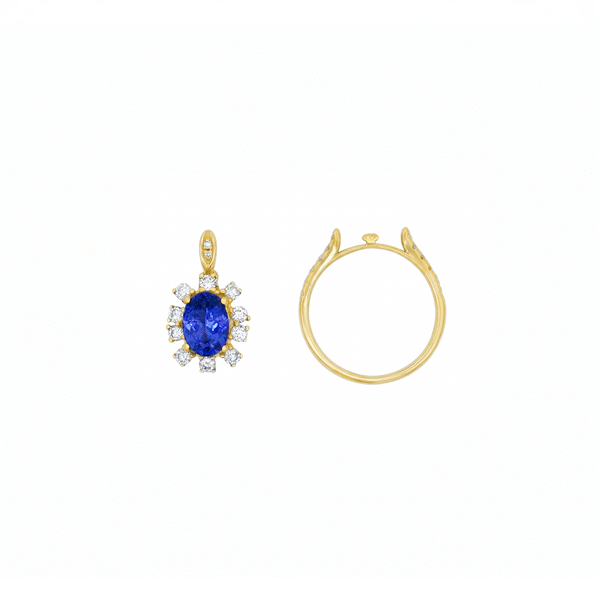 Tanzanite Bloom Convertible Ring Pendant hover