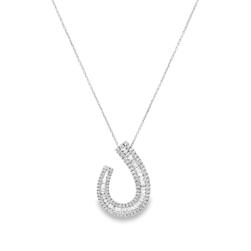 Luxury Diamond Curve Drop Necklace | Flashy Jewellery