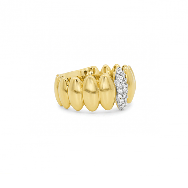 Marquise Eclipse Natural Diamond Ring in 18K Gold hover
