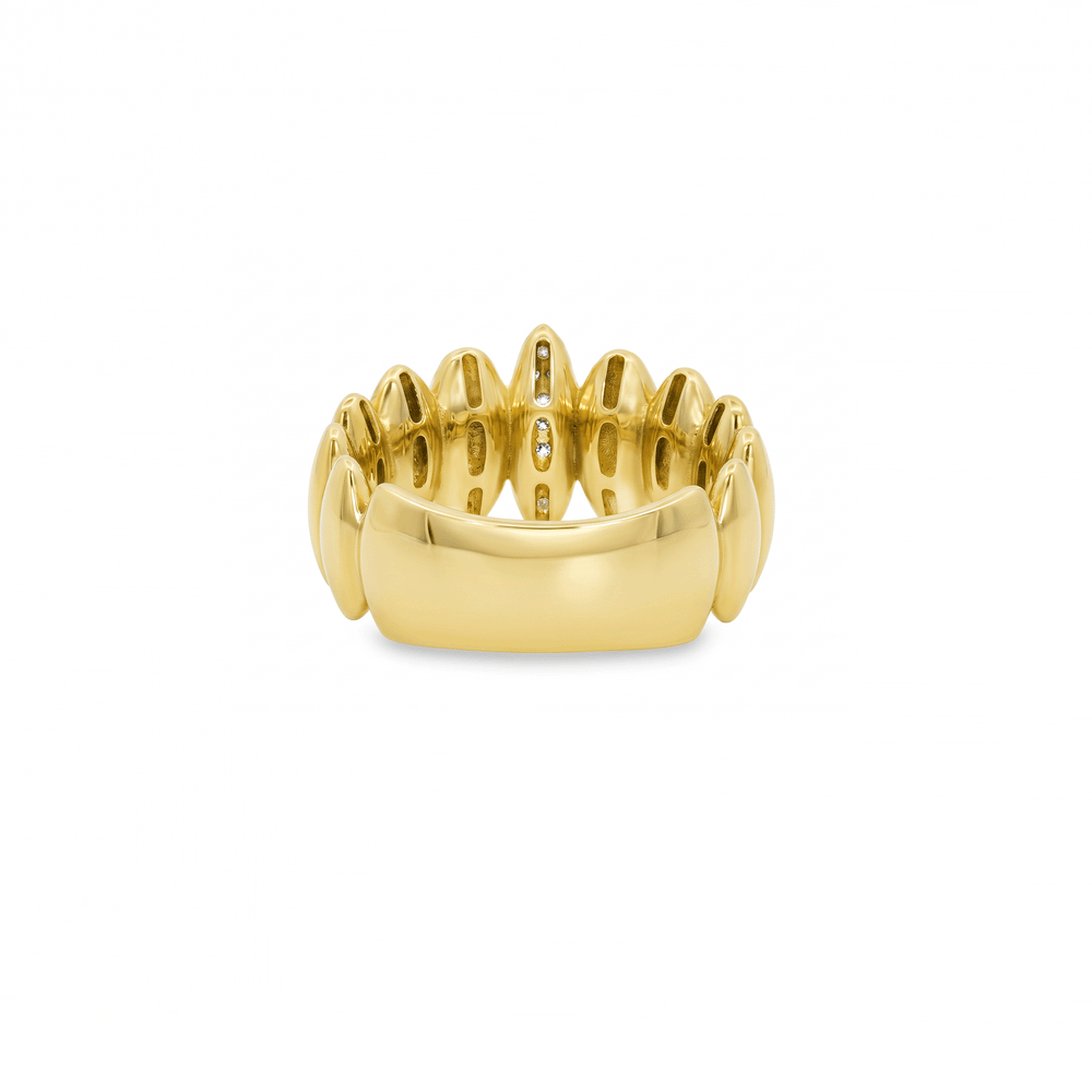 Marquise Eclipse Natural Diamond Ring in 18K Gold