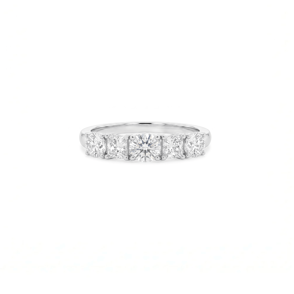 Natural Diamond Radiant Halo Round Engagement Ring in 18K Gold
