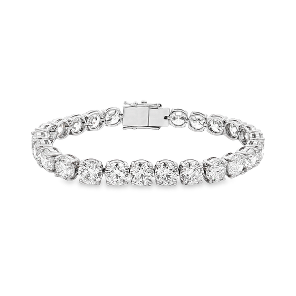 18K White Gold Diamond Tennis Bracelet | Flashy Jewellery