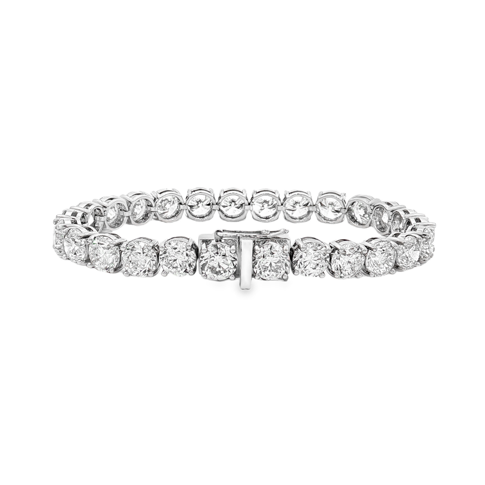 18K White Gold Diamond Tennis Bracelet | Flashy Jewellery
