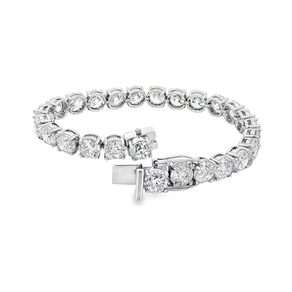 18K White Gold Diamond Tennis Bracelet | Flashy Jewellery