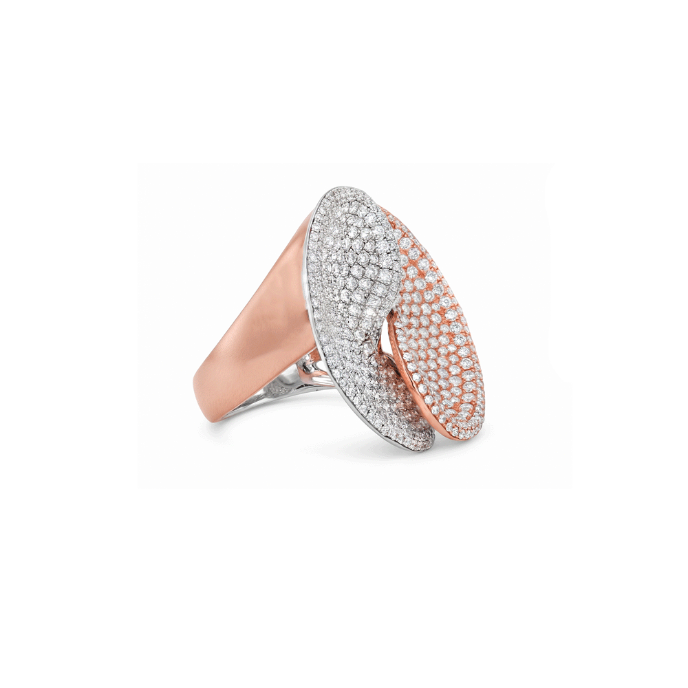 Harmony Dual-Tone Natural Diamond Ring in 18K Gold