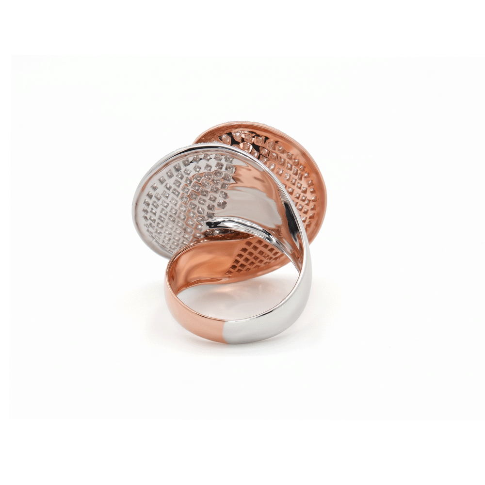 Harmony Dual-Tone Natural Diamond Ring in 18K Gold
