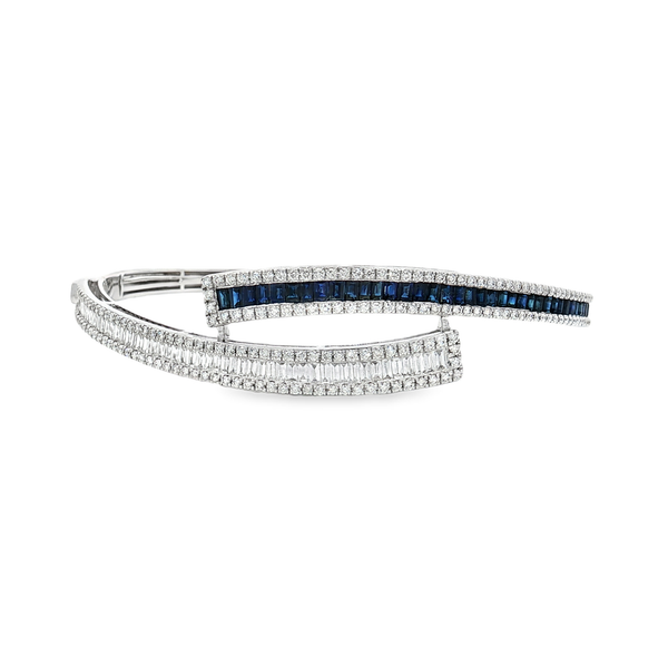 White Gold Diamond & Sapphire Luxury Bracelet