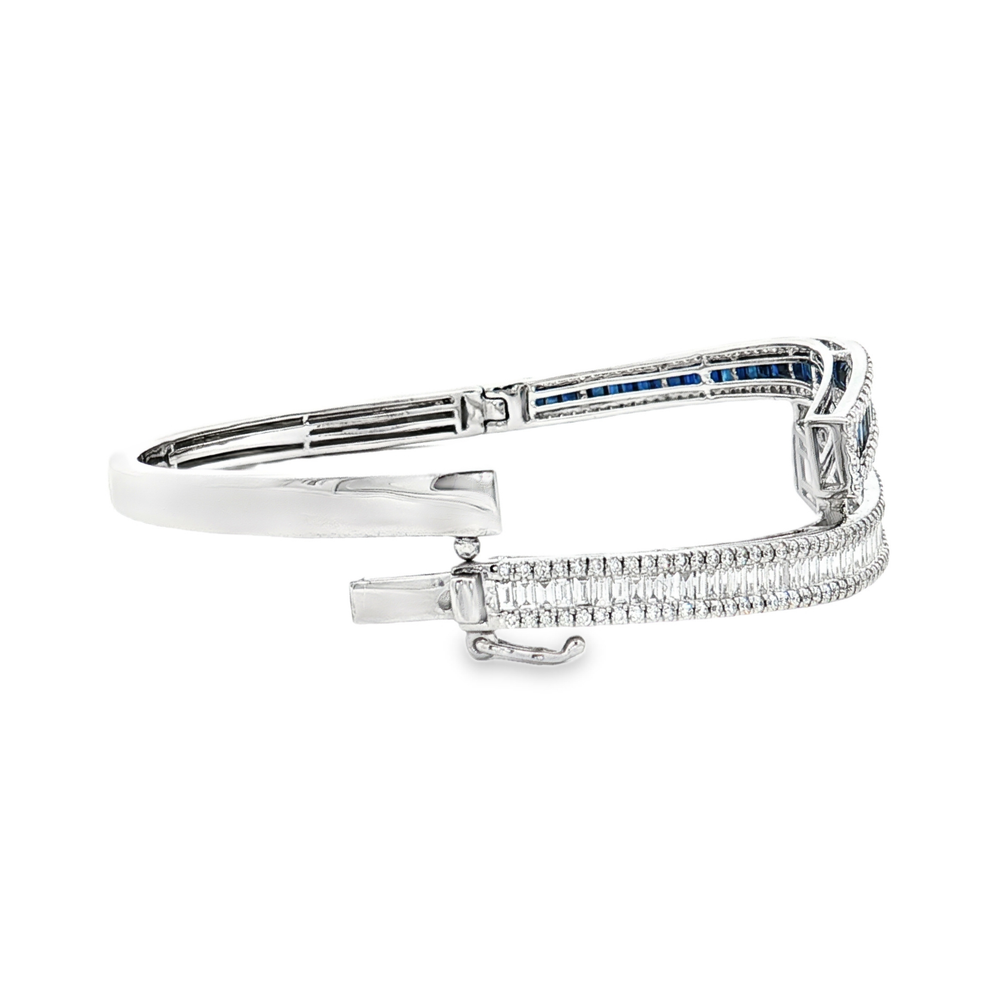 White Gold Diamond & Sapphire Luxury Bracelet
