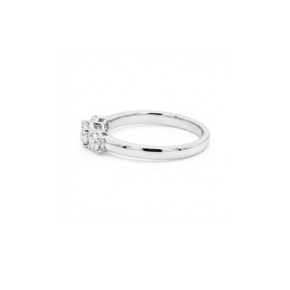 Natural Diamond Three-Stone Engagement Ring | Flashy Jewellery