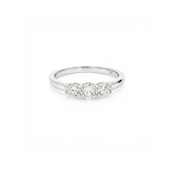 Natural Diamond Three-Stone Engagement Ring | Flashy Jewellery