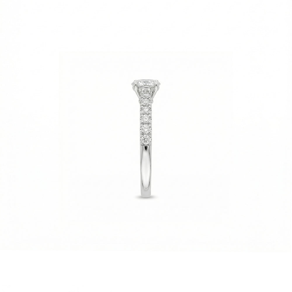 Lab Grown Diamond Pave Engagement Ring | Flashy Jewellery