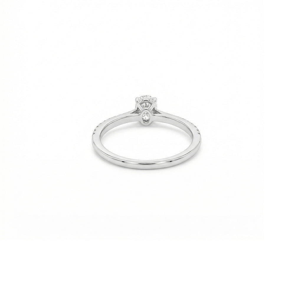Lab Grown Diamond Pave Engagement Ring | Flashy Jewellery