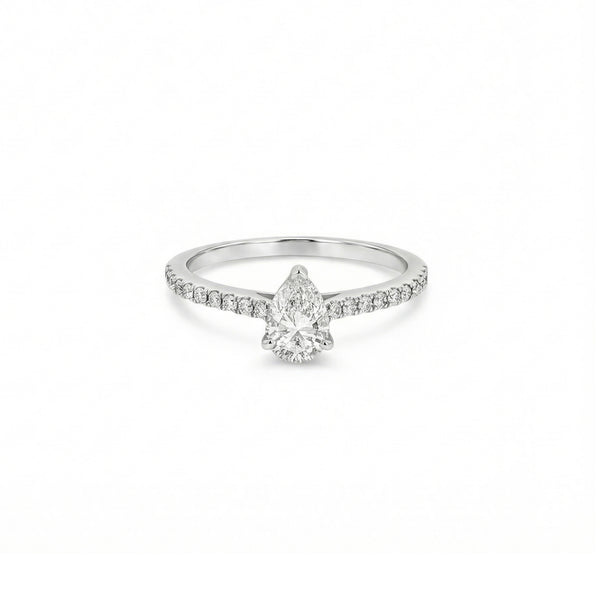 Lab Grown Diamond Pave Engagement Ring | Flashy Jewellery