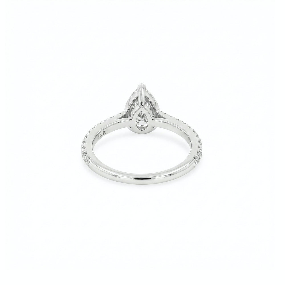 Lab Grown Diamond Pave Engagement Ring | Flashy Jewellery