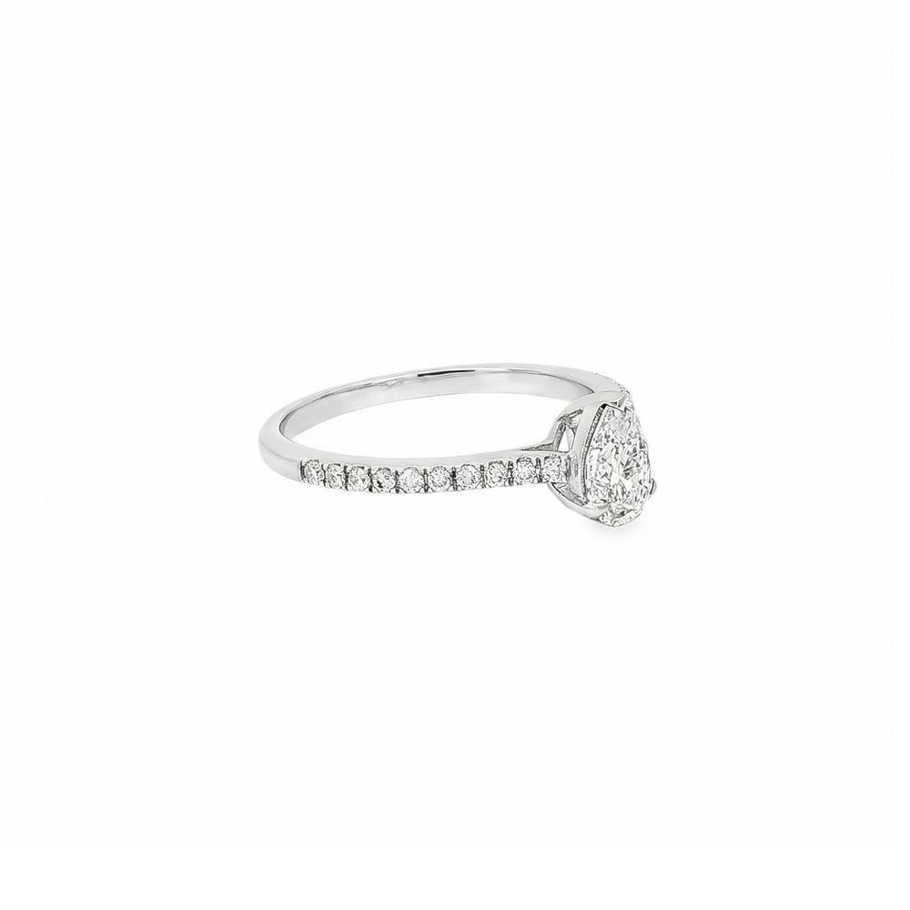 Lab Grown Diamond Pave Engagement Ring | Flashy Jewellery