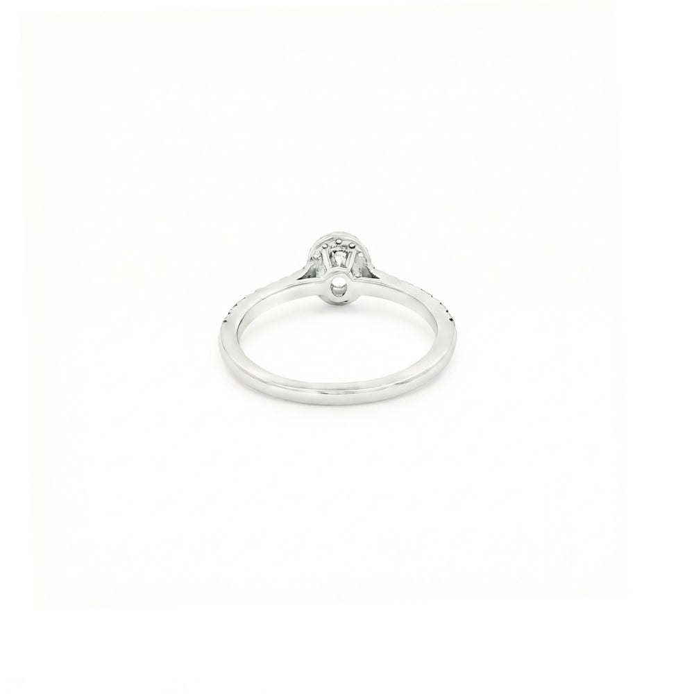 Lab Grown Diamond Halo Engagement Ring | Flashy Jewellery